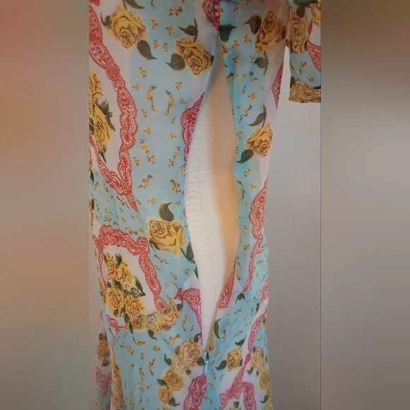 SALE NWT De La Vali Sheer Dress - Picture 2 of 13